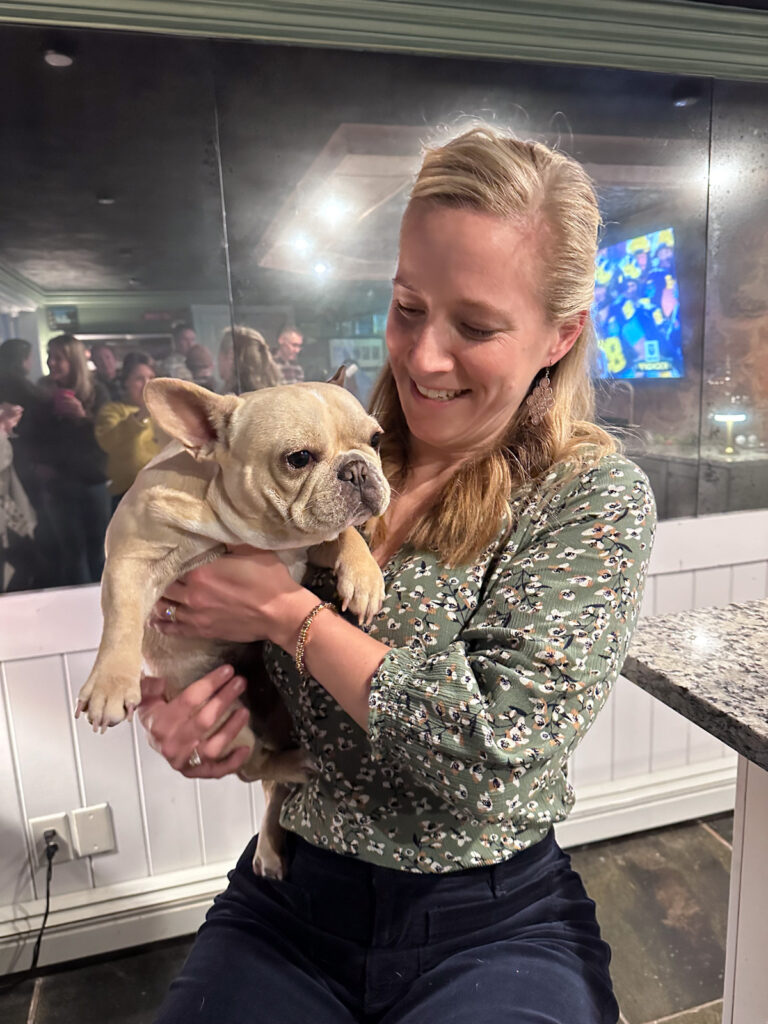 Kath and cute dog