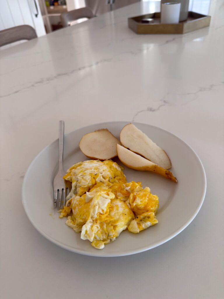 Eggs + pears