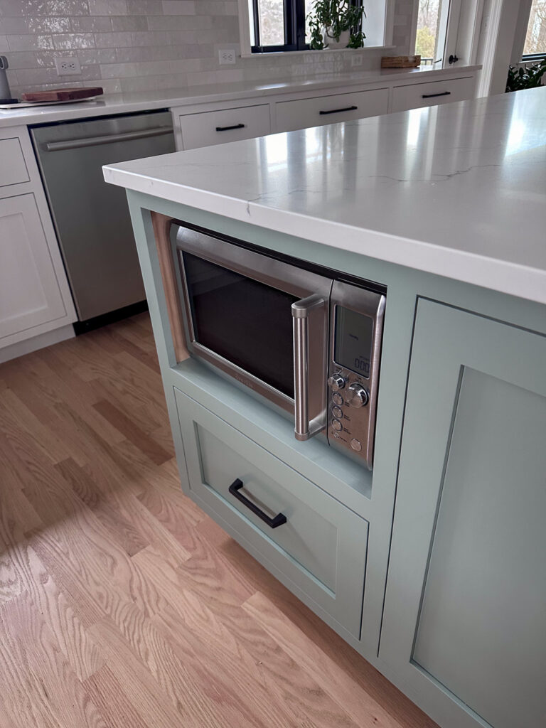built in microwave in island