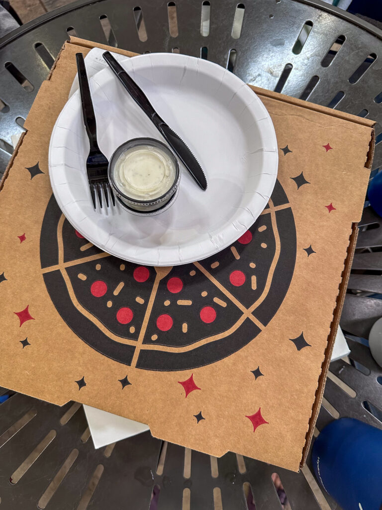 pizza at waterpark