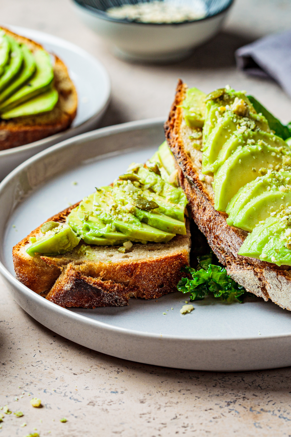 high fiber breakfast ideas: avocado toast 