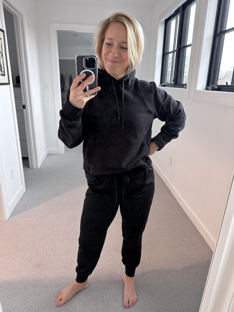 Athleta Retroplush Revive Hoodie and Lou + Gray Luvstretch Joggers