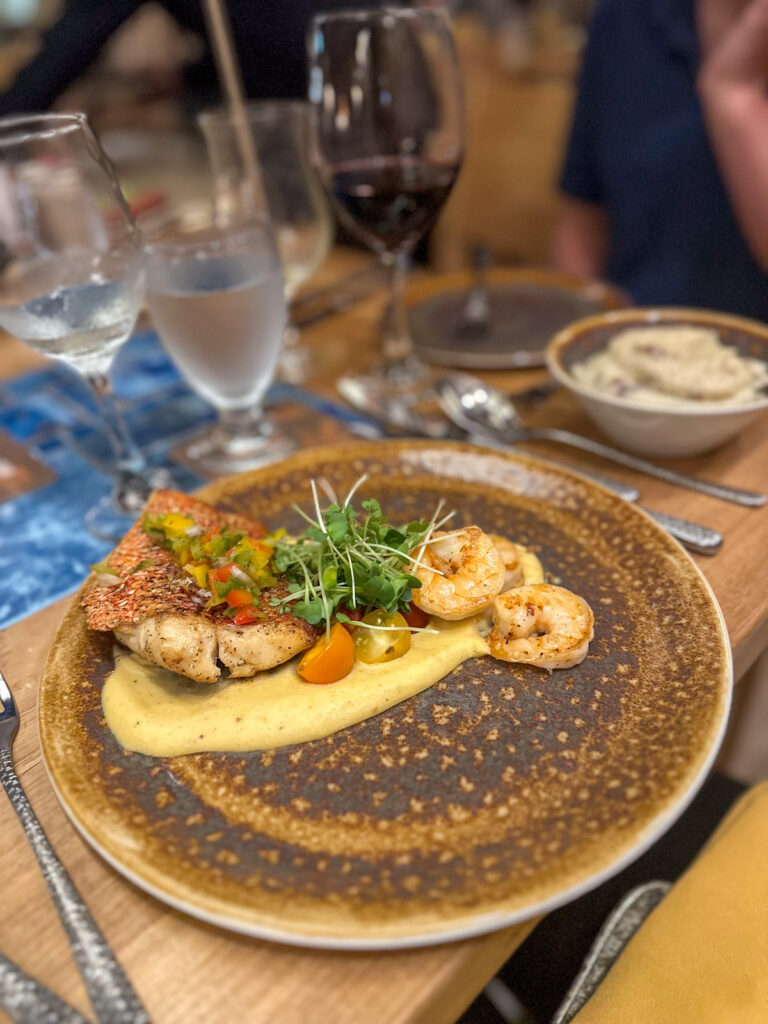 red snapper and mashed potatoes