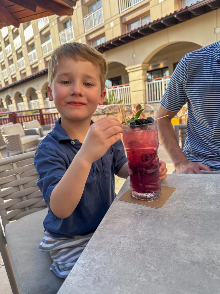 birch with mocktail