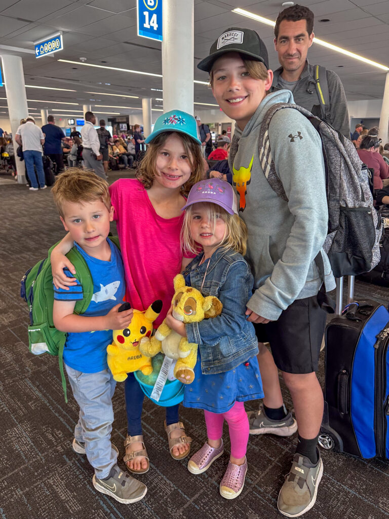 goodbye cousins at the airport