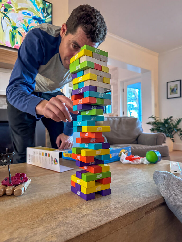 Jenga colored version dice