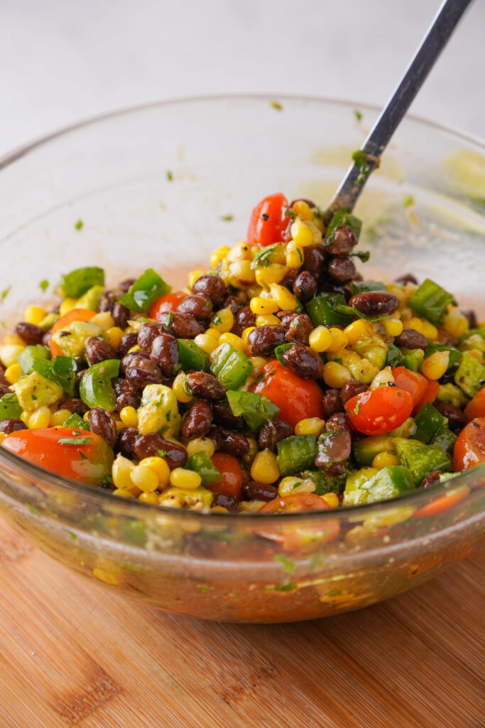 combine ingredients to dressing
