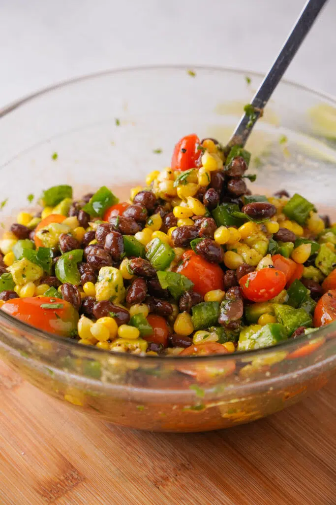 combine ingredients to dressing