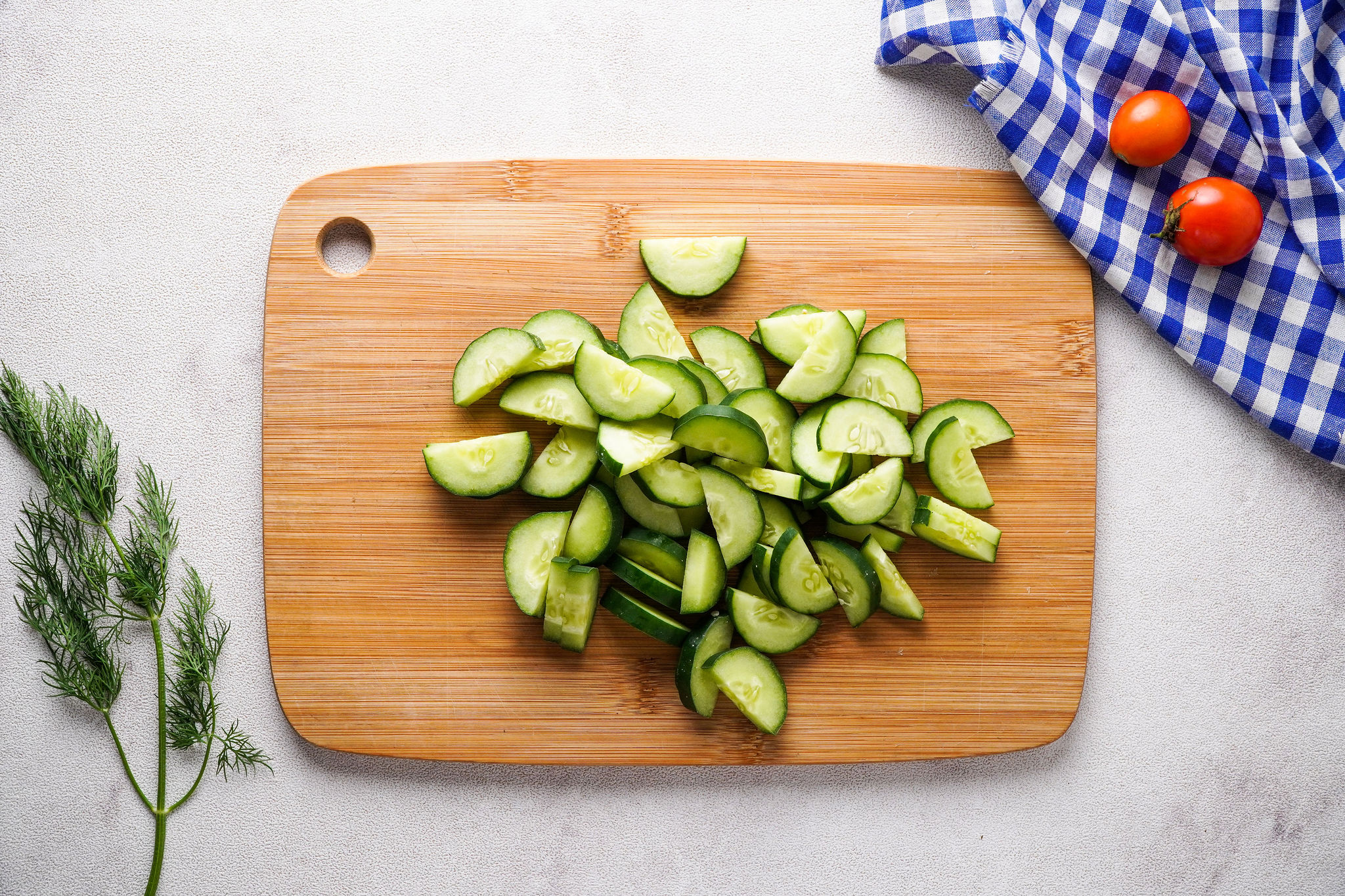 Prep the cucumbers