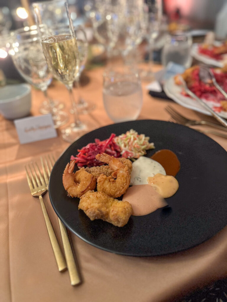 Virginia seafood, slaw, sauces