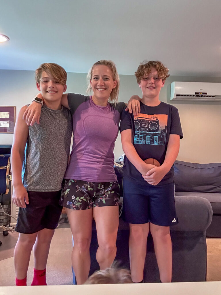 mom and growing boys
