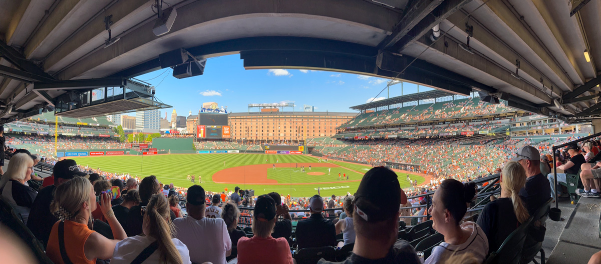 Kath Eats Blogger Kath Younger shares her Family Trip To Baltimore - in photo: people watching a baseball game
