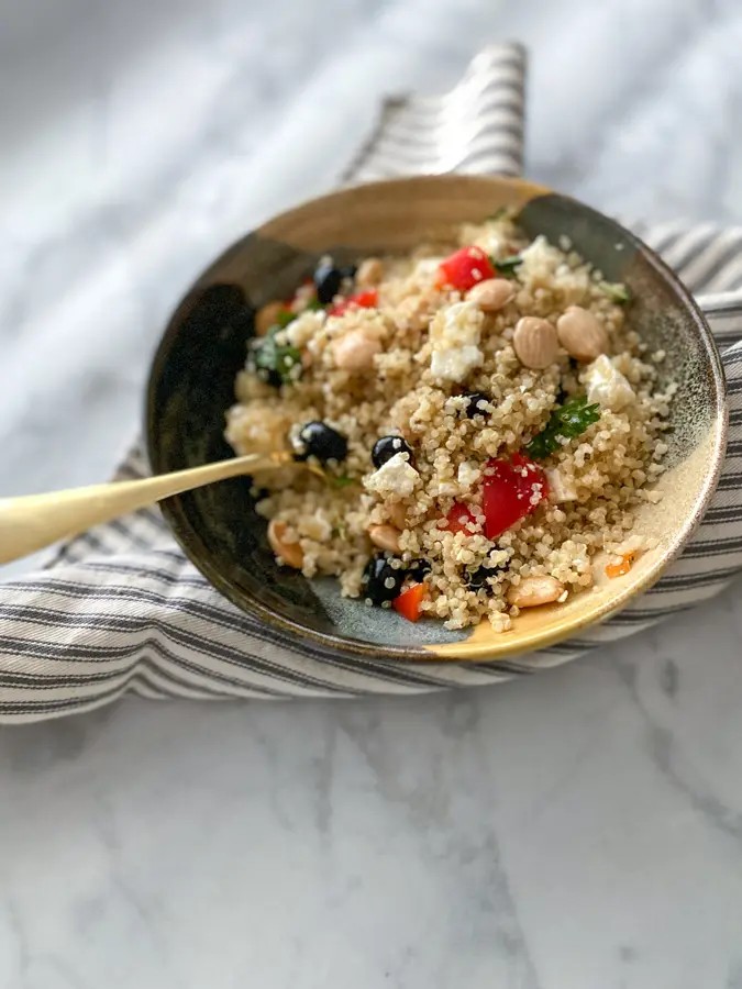 Kath Eats Blogger Kath Younger shares Healthy Sides For Sandwiches - in photo: Quinoa Salad