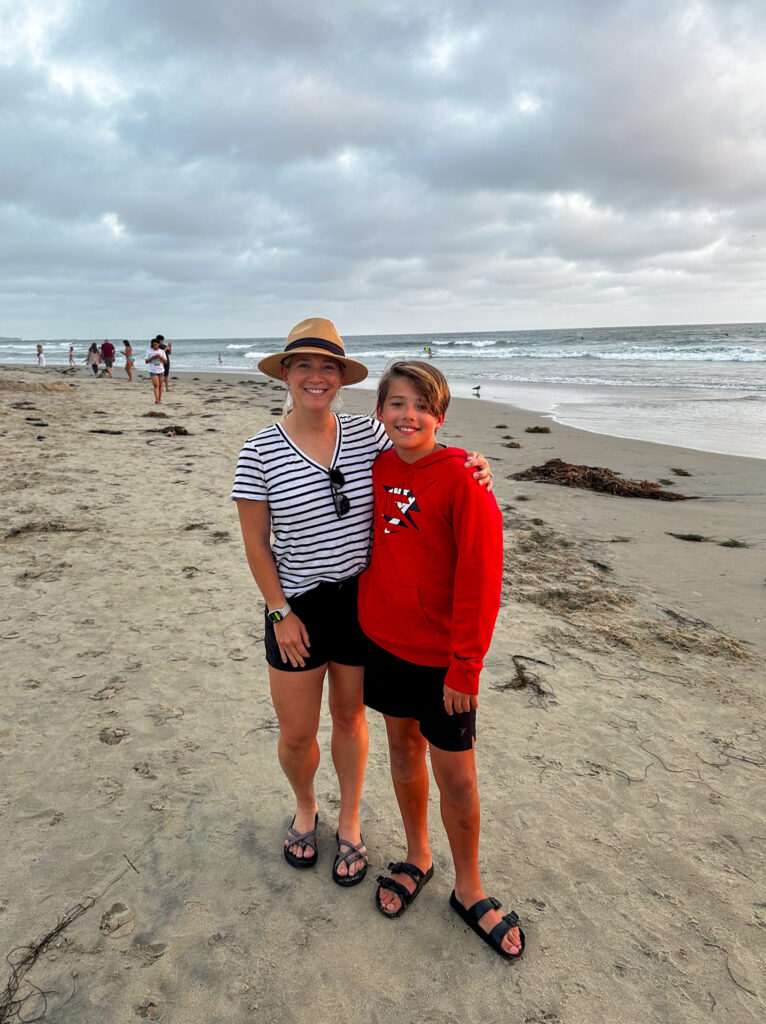 mom and son California Summer Part II sunset