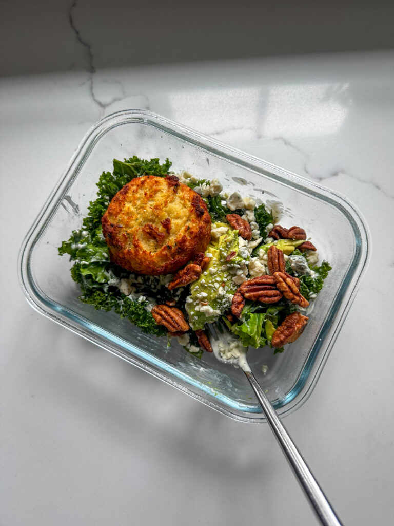 Kath Eats Blogger Kath Younger shares their Virginia Theater Festival + KERF Vacay - in photo: cod cakes on a salad