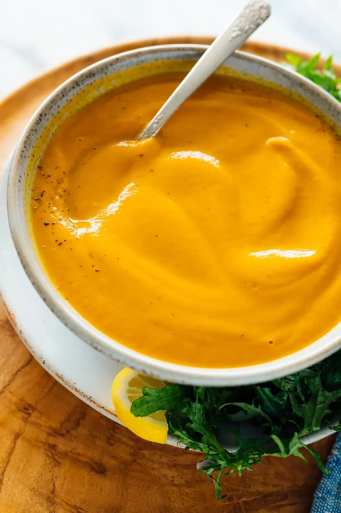 Kath Eats Blogger Kath Younger shares a photo of a bowl of Creamy Soup