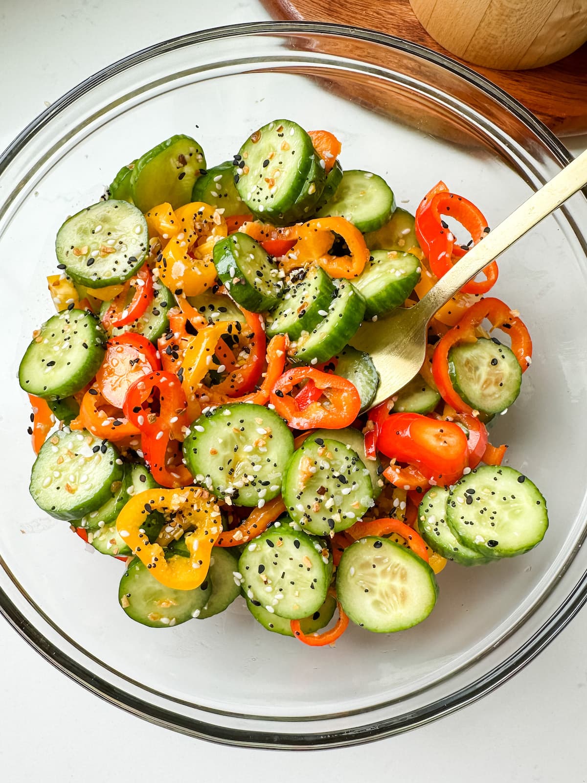 Kath Eats Blogger Kath Younger shares a photo of Cucumber Salad