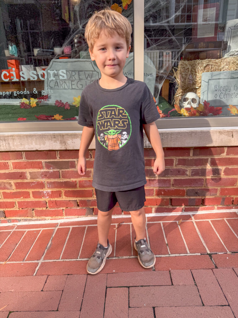 Kath Eats Blogger Kath Younger shares her October - in photo: kid with Star Wars shirt 