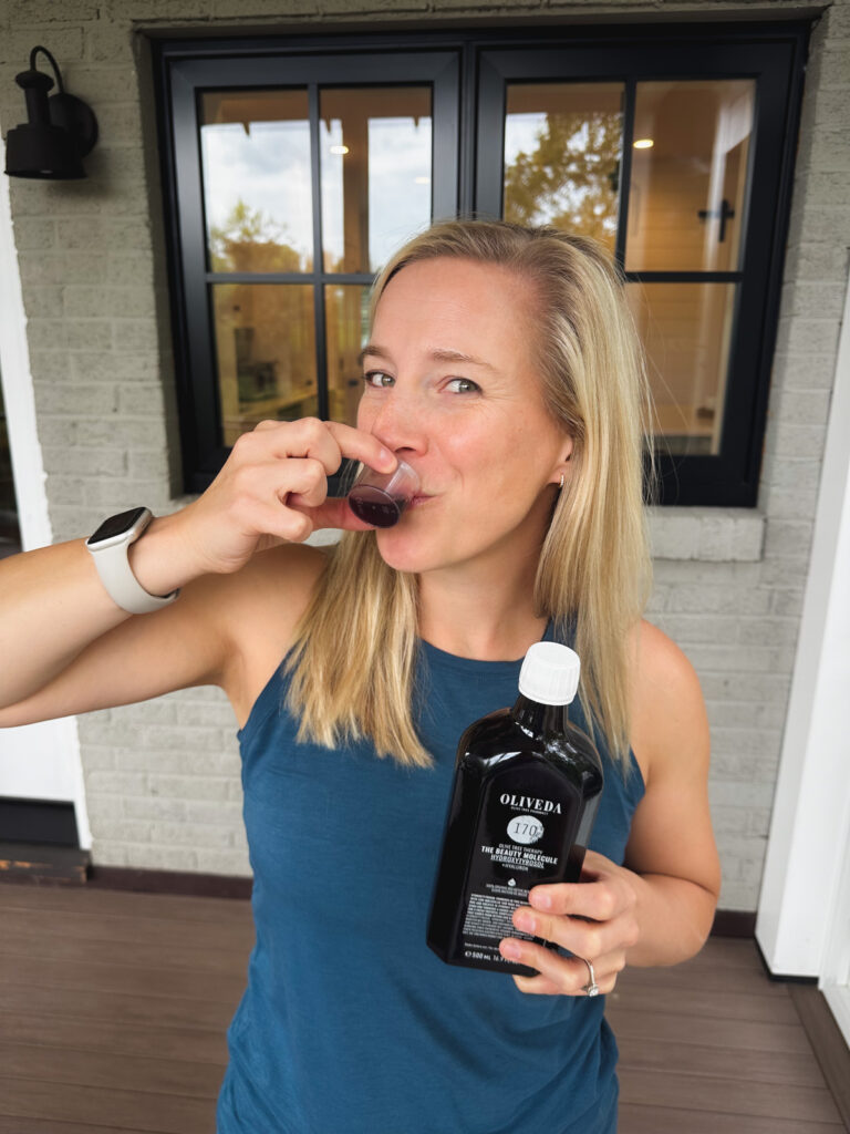 Kath Eats Blogger Kath Younger shares new finds for fall: in photo: Kath drinking I70 BEAUTY MOLECULE