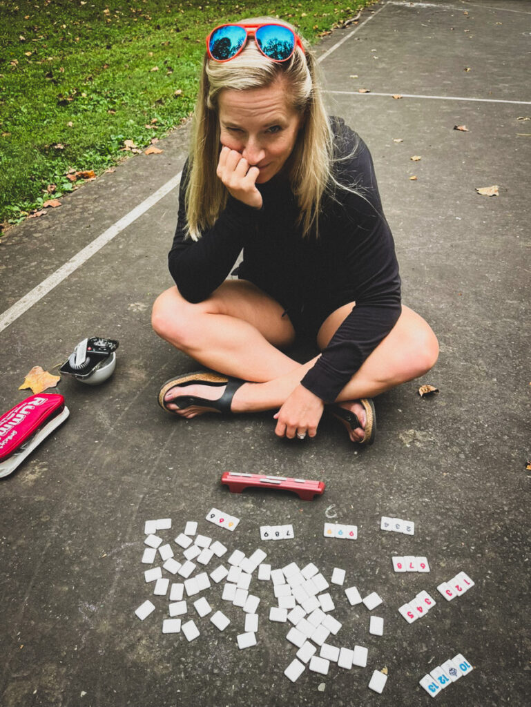 Kath Eats Blogger Kath Younger shares new finds for fall: in photo: Kath playing Rummikub