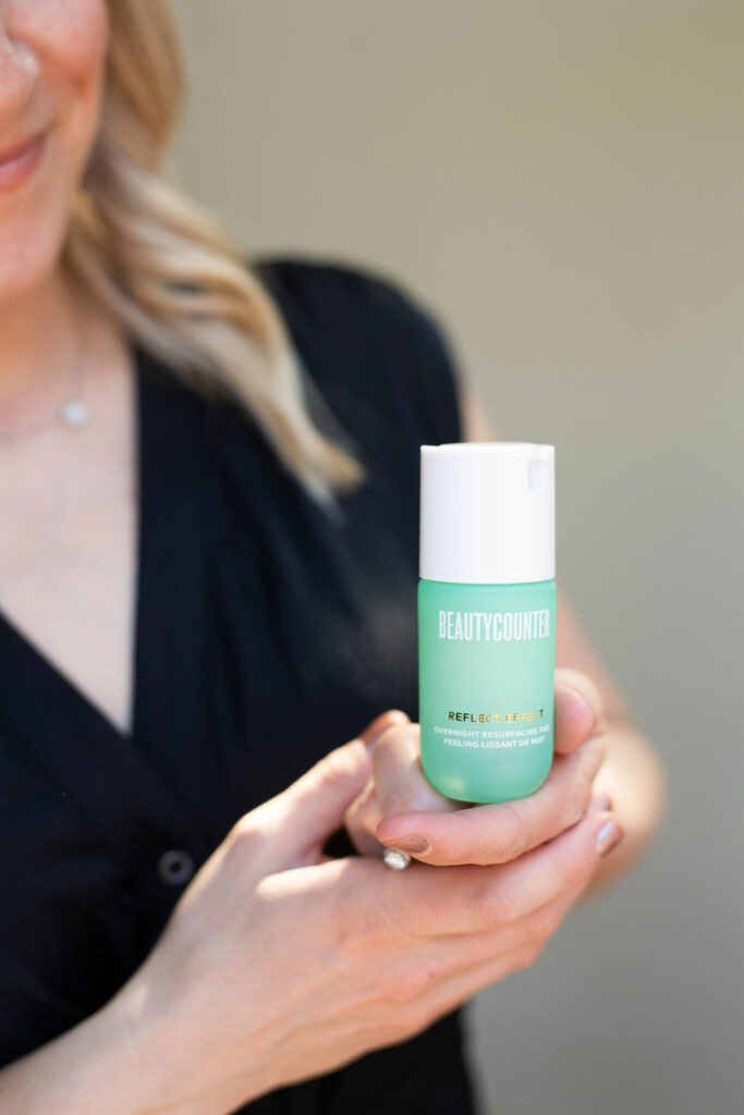 Kath Eats Blogger Kath Younger shares Beautycounter Sale - in photo: Kath holding a product