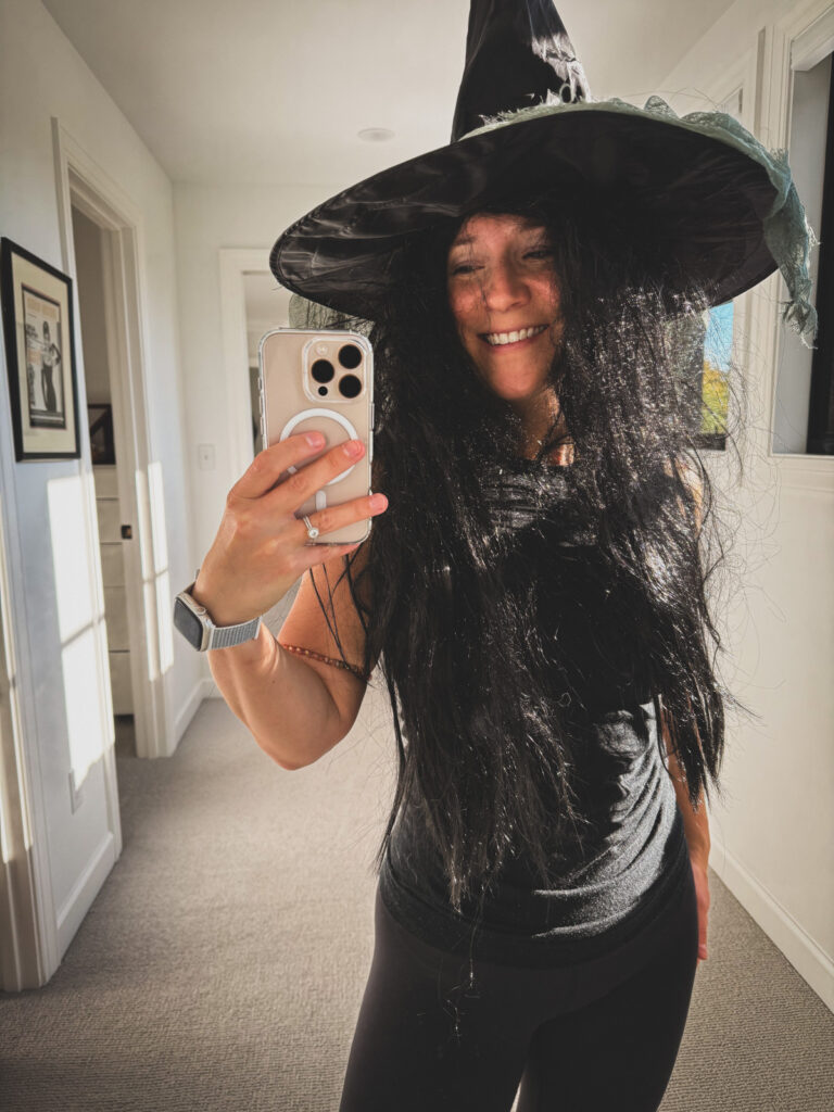 Kath Eats Blogger Kath Younger shares a photo of her as a with on Halloween and shares her birthday stories as well