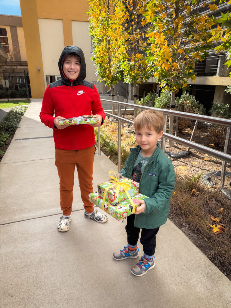 Kath Eats Blogger Kath Younger shares A Holiday Lately - photo fKath's kids holding gifts