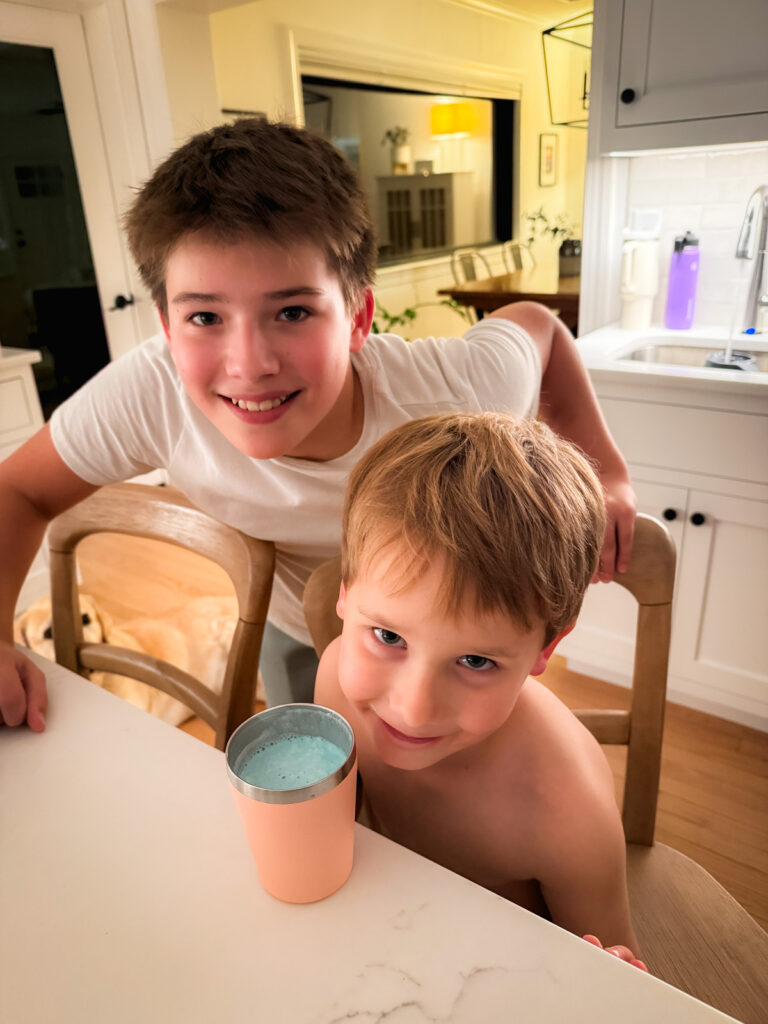 Kath Eats Blogger Kath Younger shares A Holiday Lately - photo of Kath's kids at the table