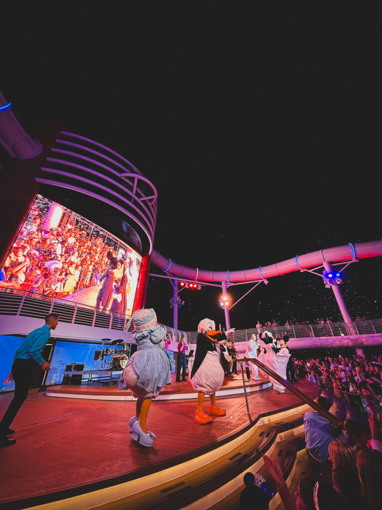 Disney Cruise On The Disney Wish deck party