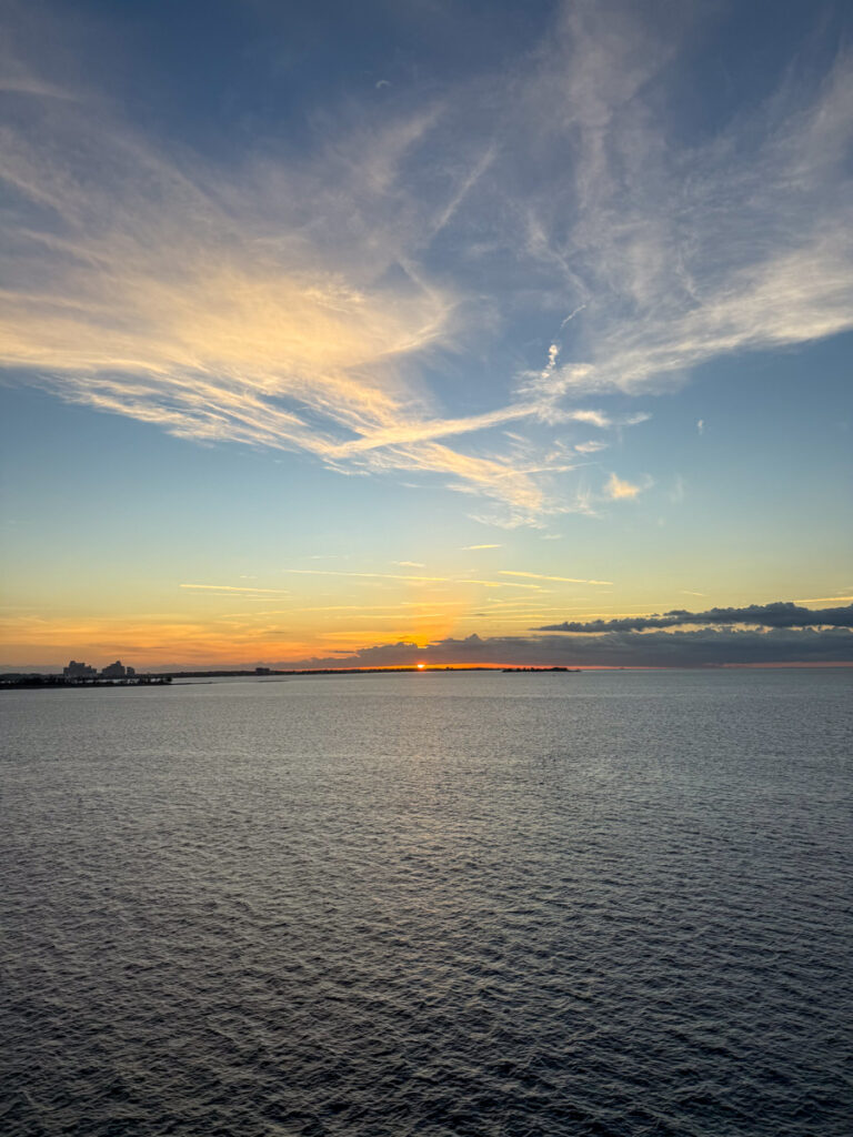 Disney cruise sunset