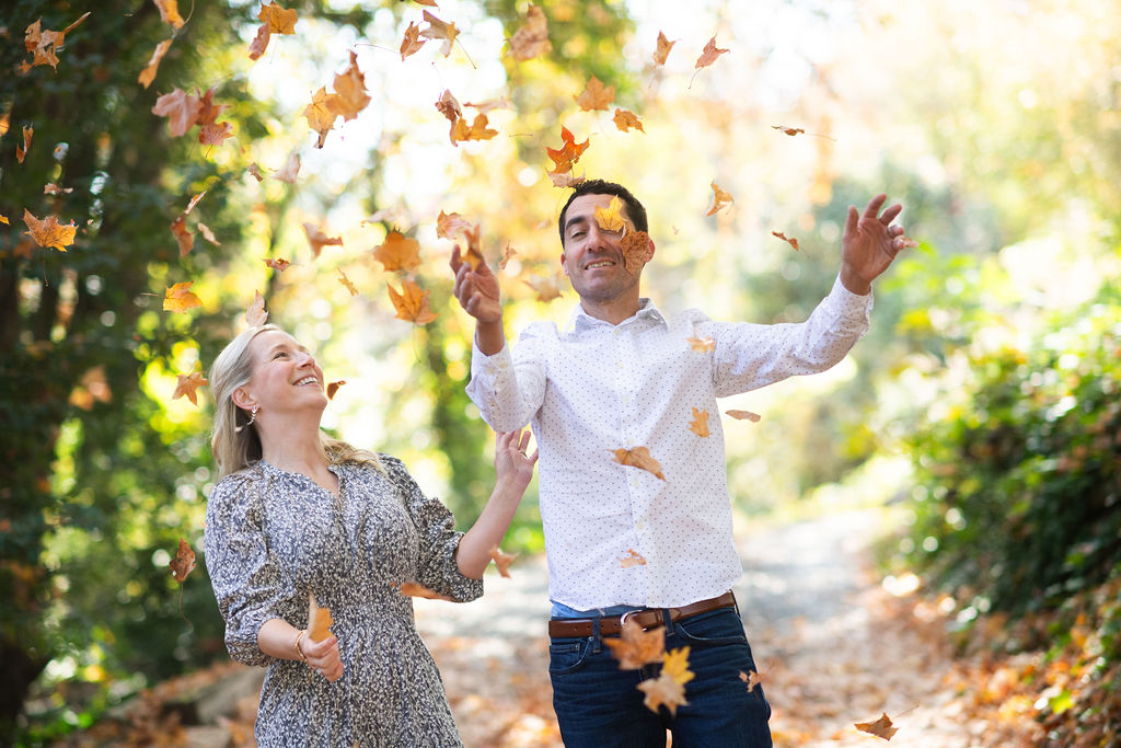 couple autumn leaves