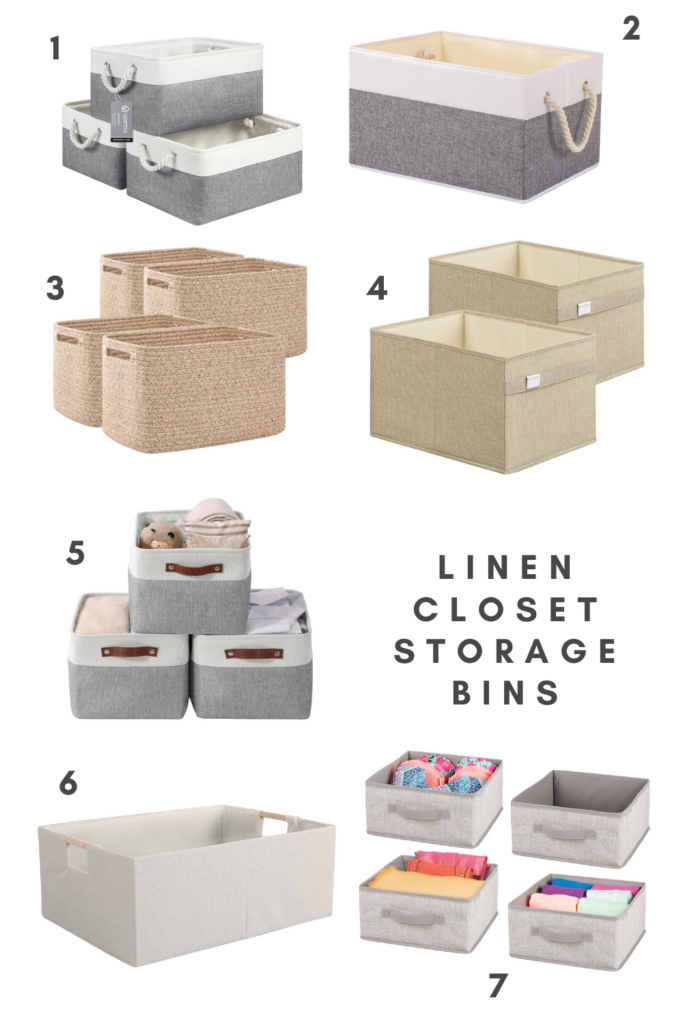 linen closet storage bins