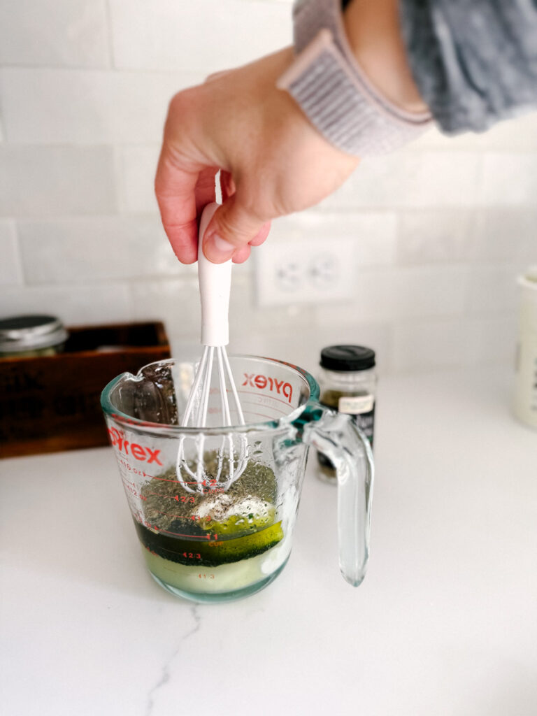 Combine yogurt, lemon juice, mustard, olive oil, Italian seasoning and salt and pepper
