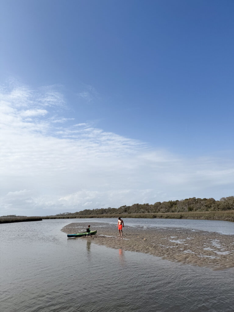 The day started with sandbar fun.