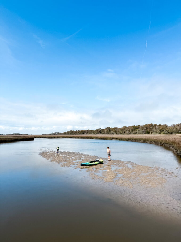 Sandbar spring low tide