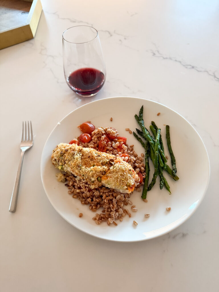 Blue Apron Spicy Panko & Pistachio-Crusted Cod