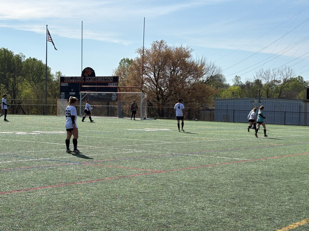 playing soccer