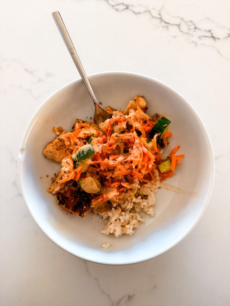 Blue Apron Salmon Rice Bowls