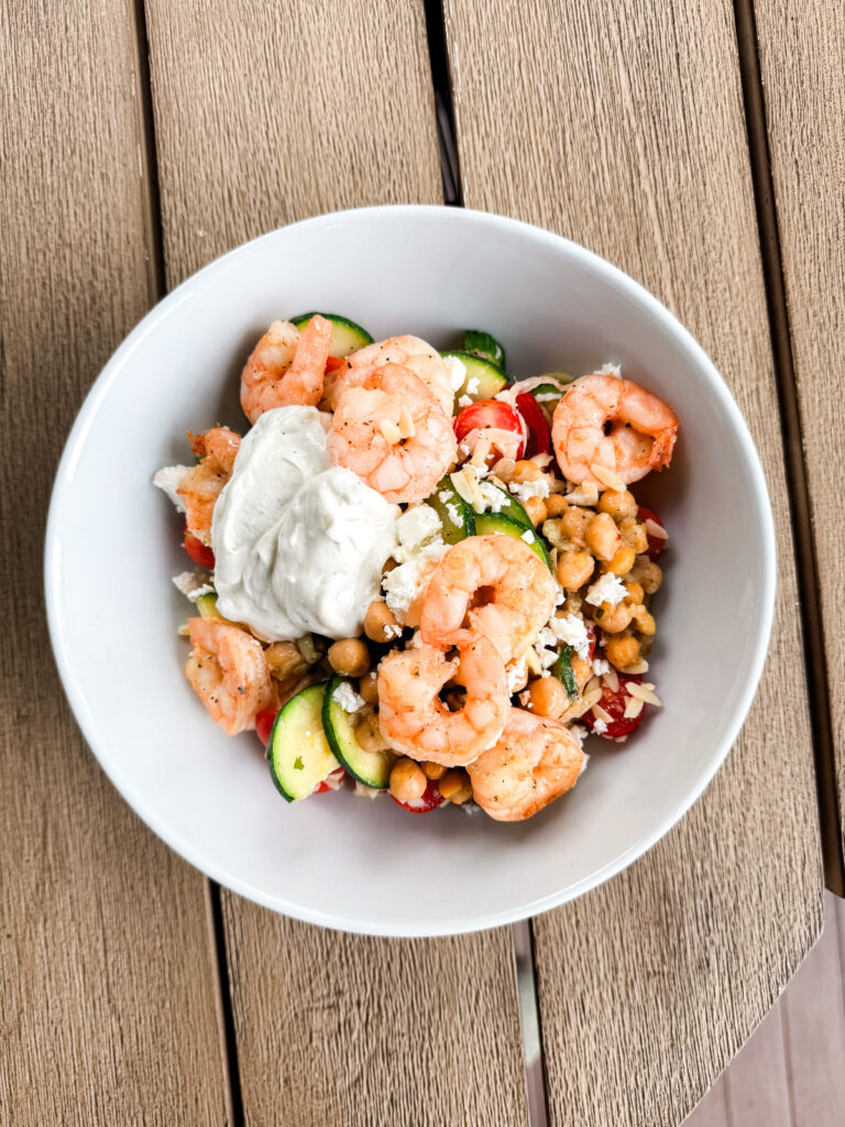 Blue Apron Shrimp + Chickpea Bowls leftovers