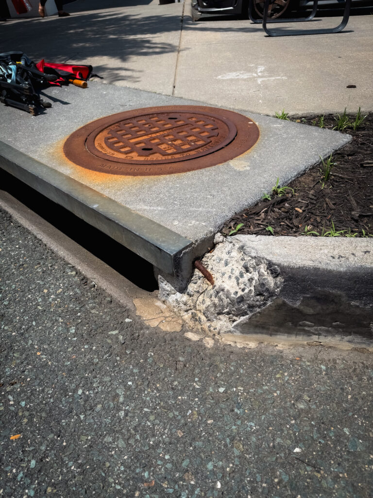 sharp curb