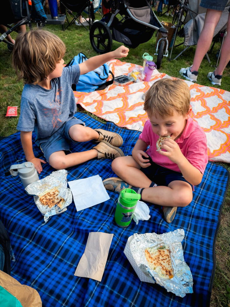 outdoor concert with kids