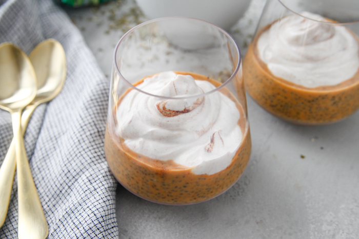 Pumpkin Chia Pudding with Spiced Yogurt Whip