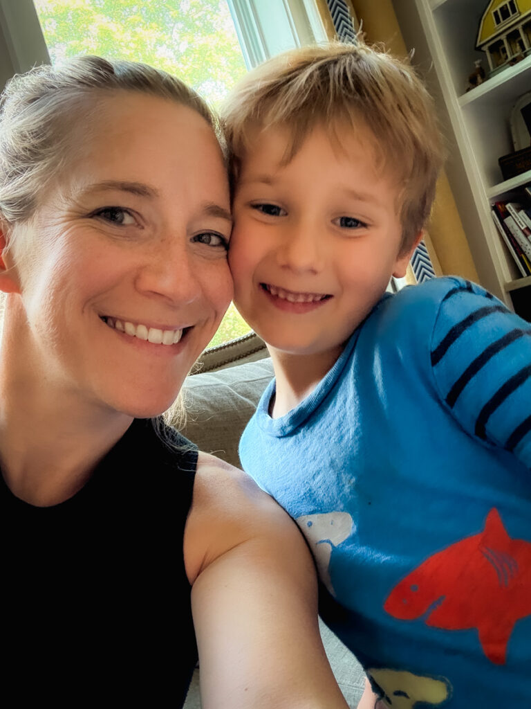 back home with the kids