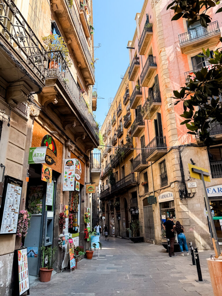 Barcelona Spain shopping street