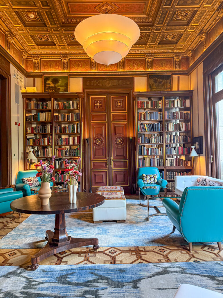 Cotton House Hotel bookshelf