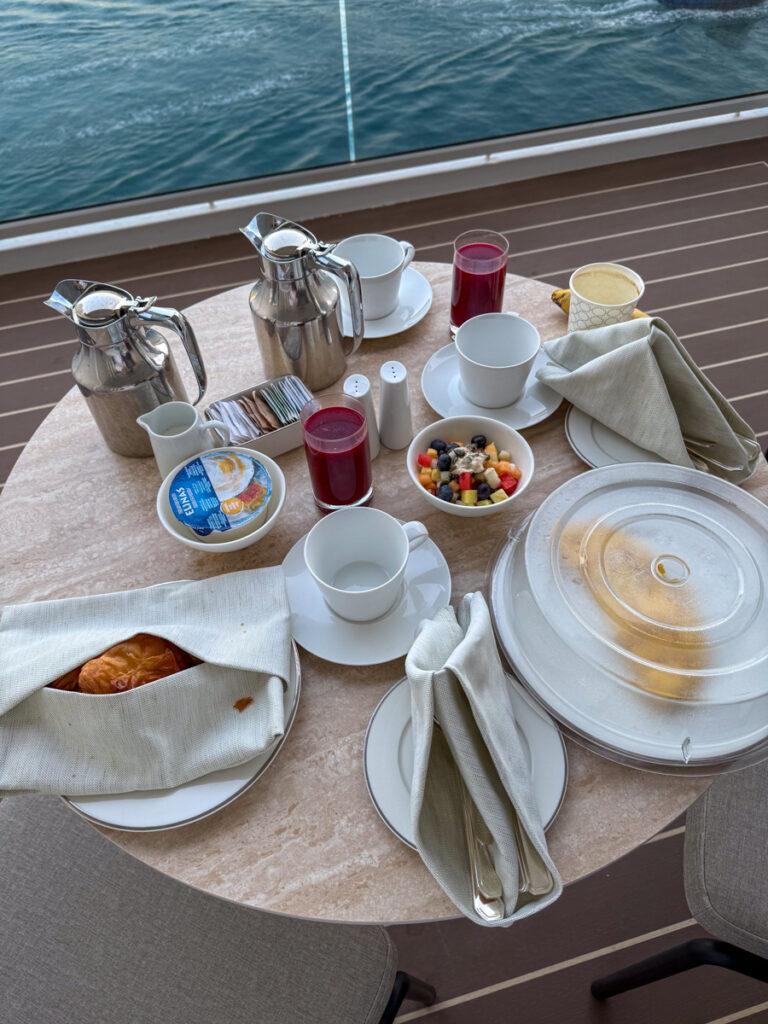 breakfast on balcony