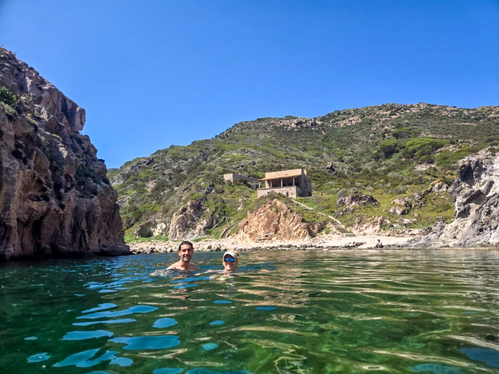 swimming in clear water Carloforte