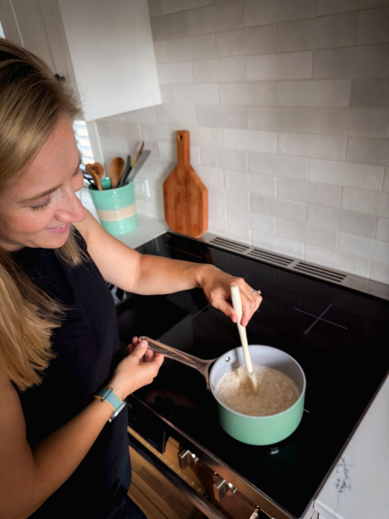 Cook until creamy
