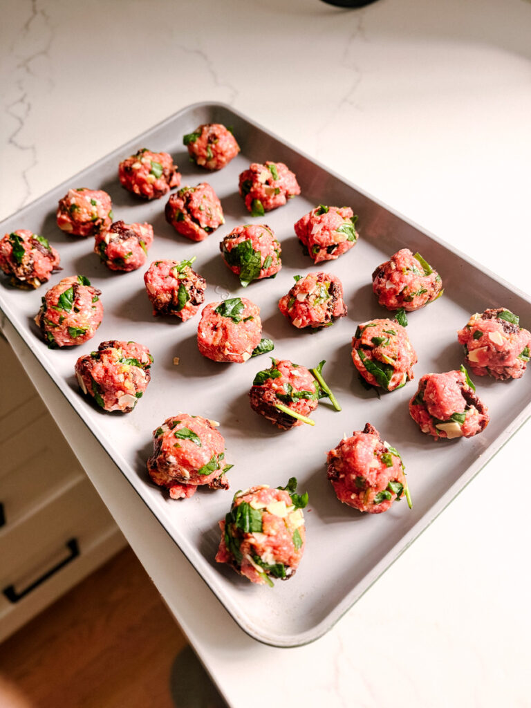 Spinach and Sun-dried Tomato Meatballs
