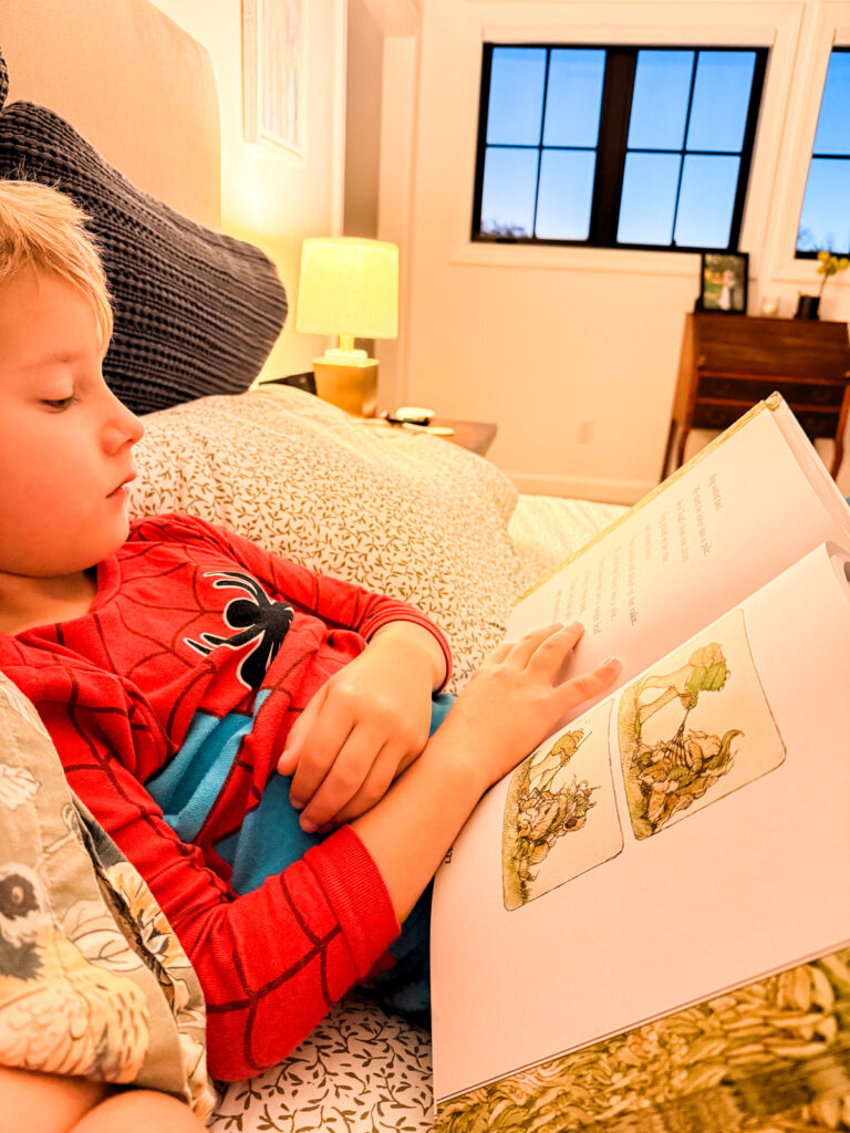 Birch reading Frog and Toad